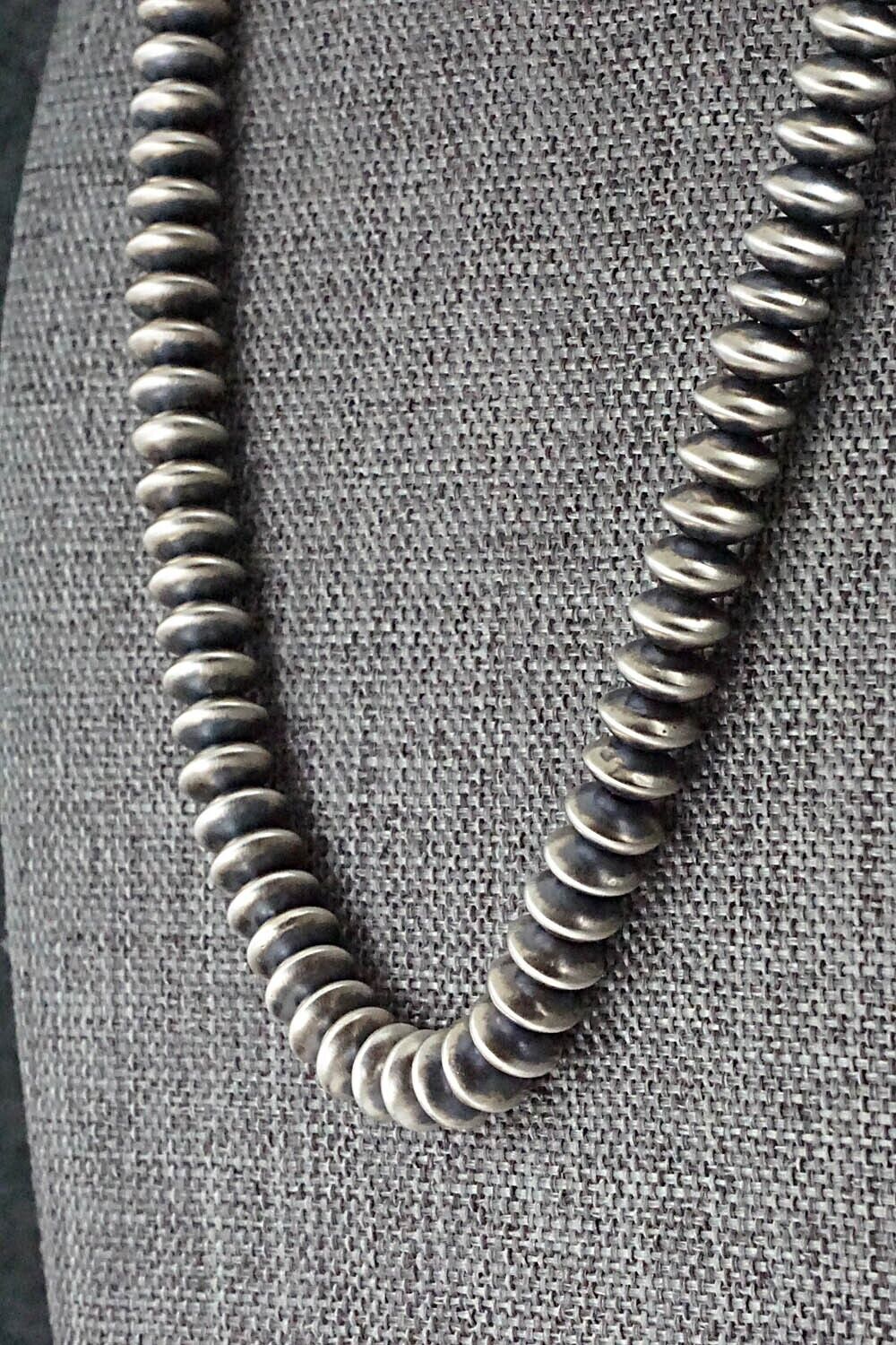 Sterling Silver Navajo Pearl Necklace 20" - Dorinda Mariano