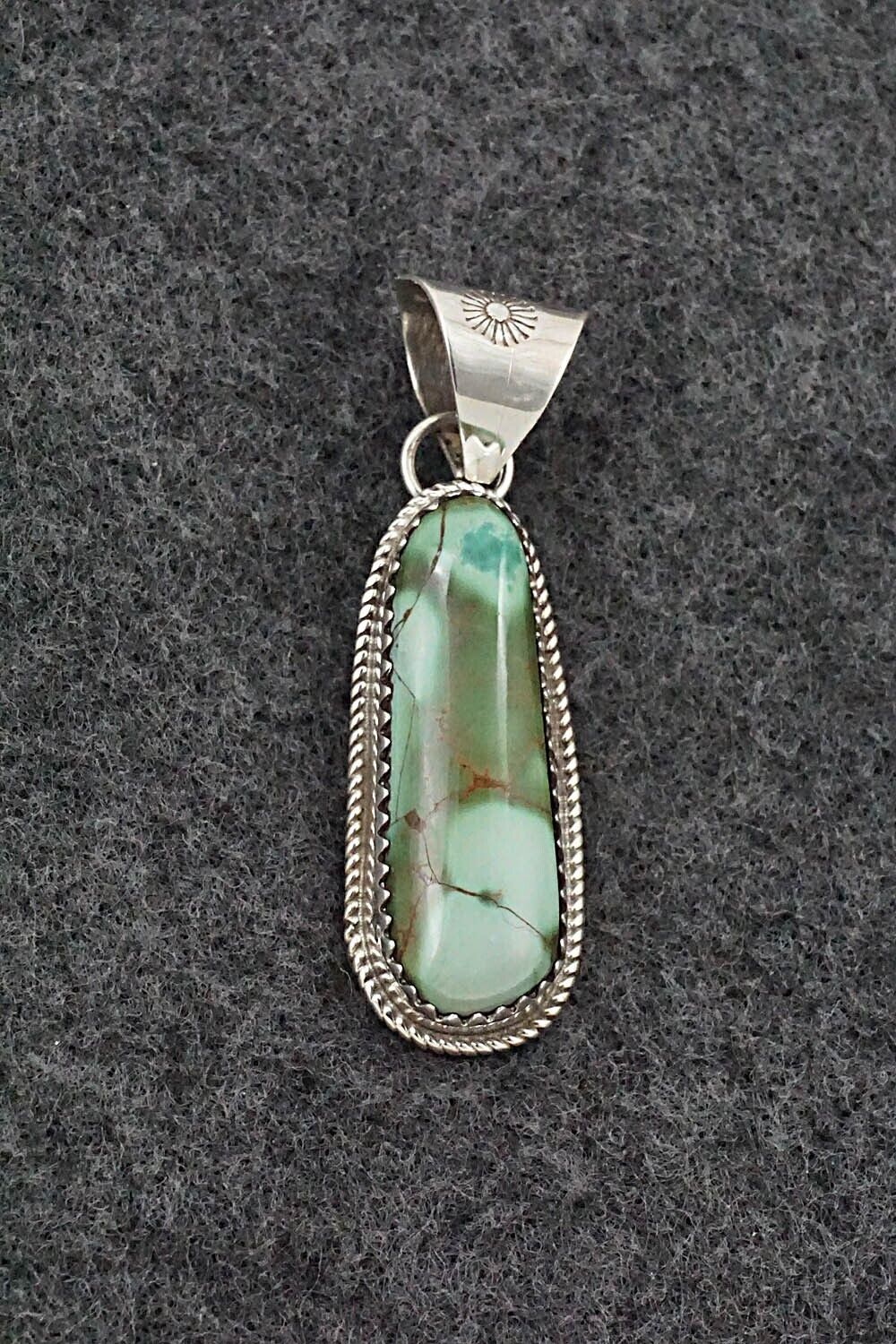 Turquoise & Sterling Silver Pendant - Ernest Hawthorne