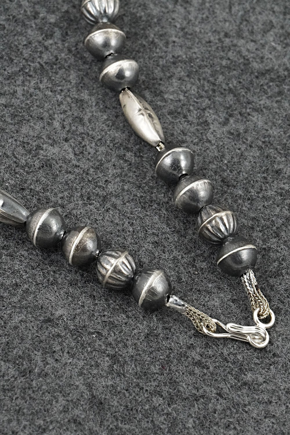 Sterling Silver Navajo Pearl Necklace 20" - Vintage