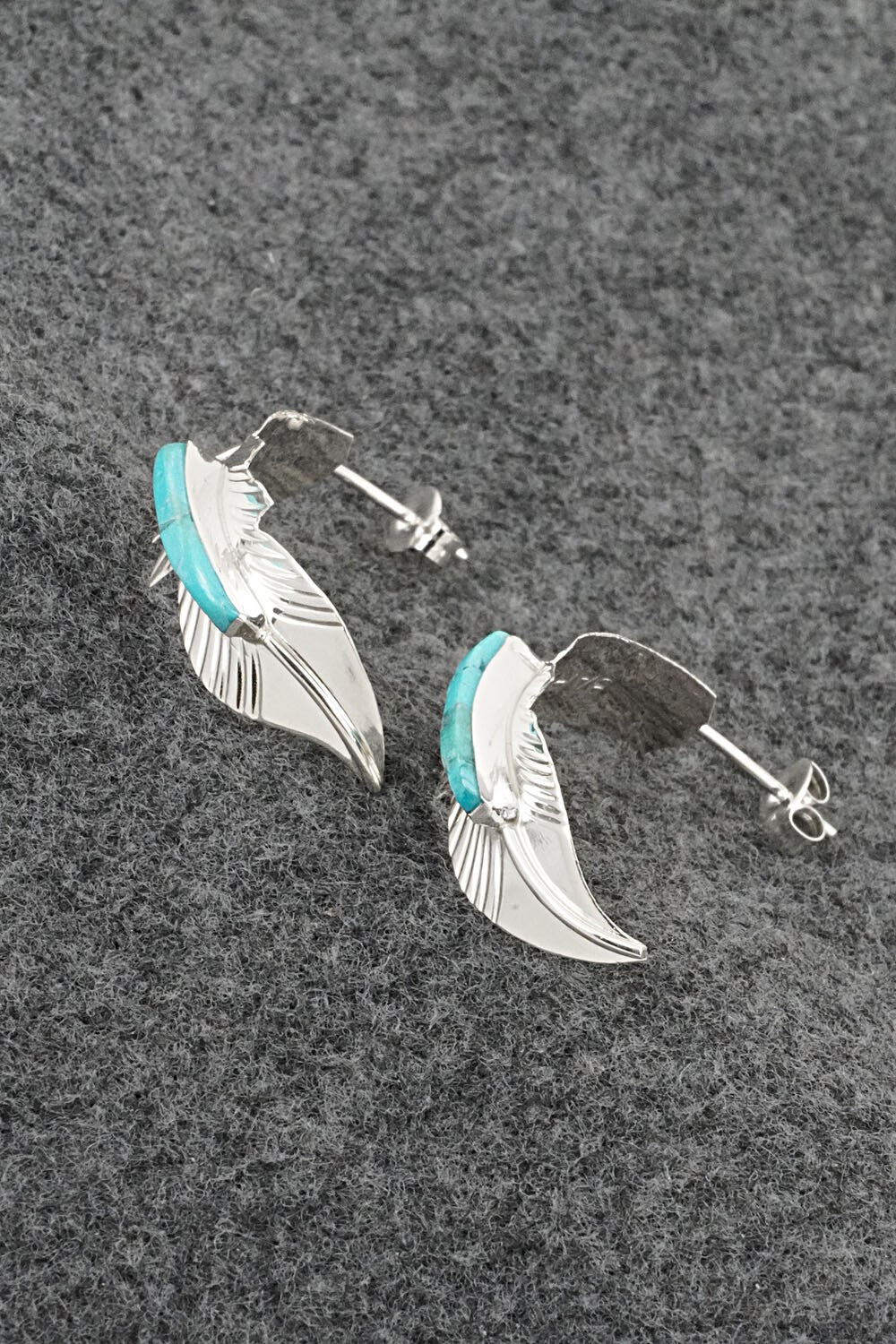 Turquoise & Sterling Silver Earrings - Alan Barney