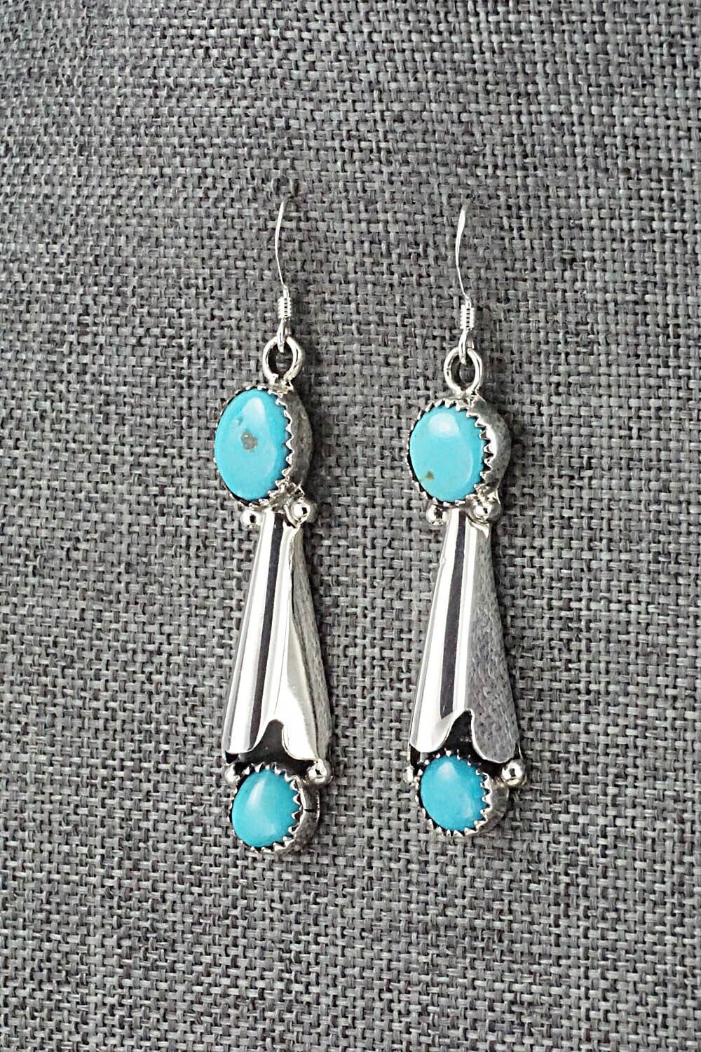 Turquoise & Sterling Silver Earrings - Roger Pino
