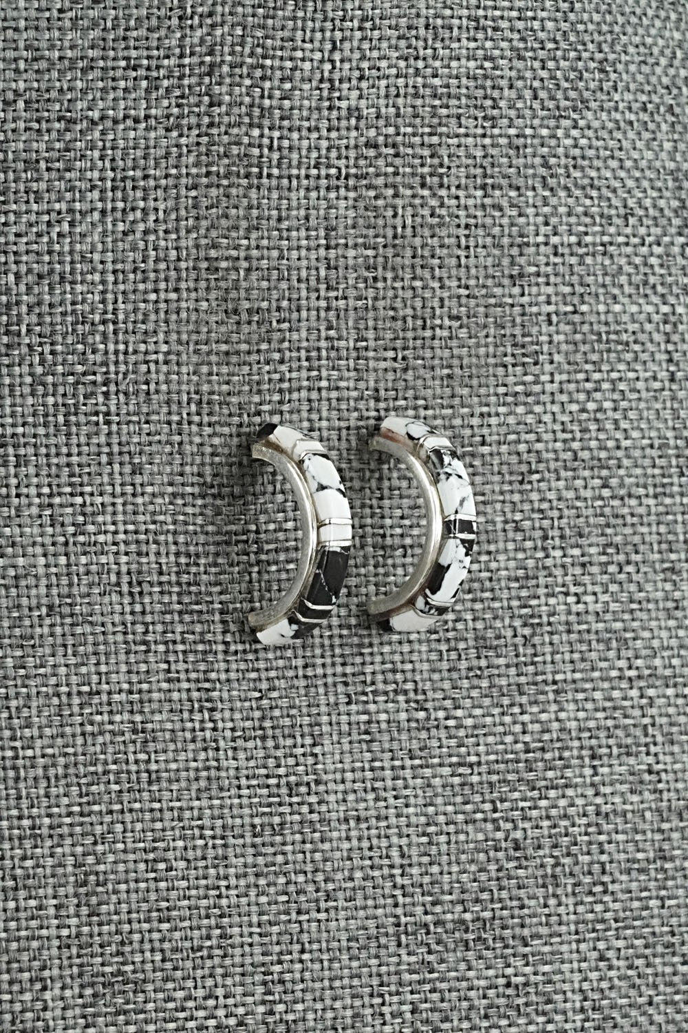 White Buffalo & Sterling Silver Earrings - Terrance Panteah