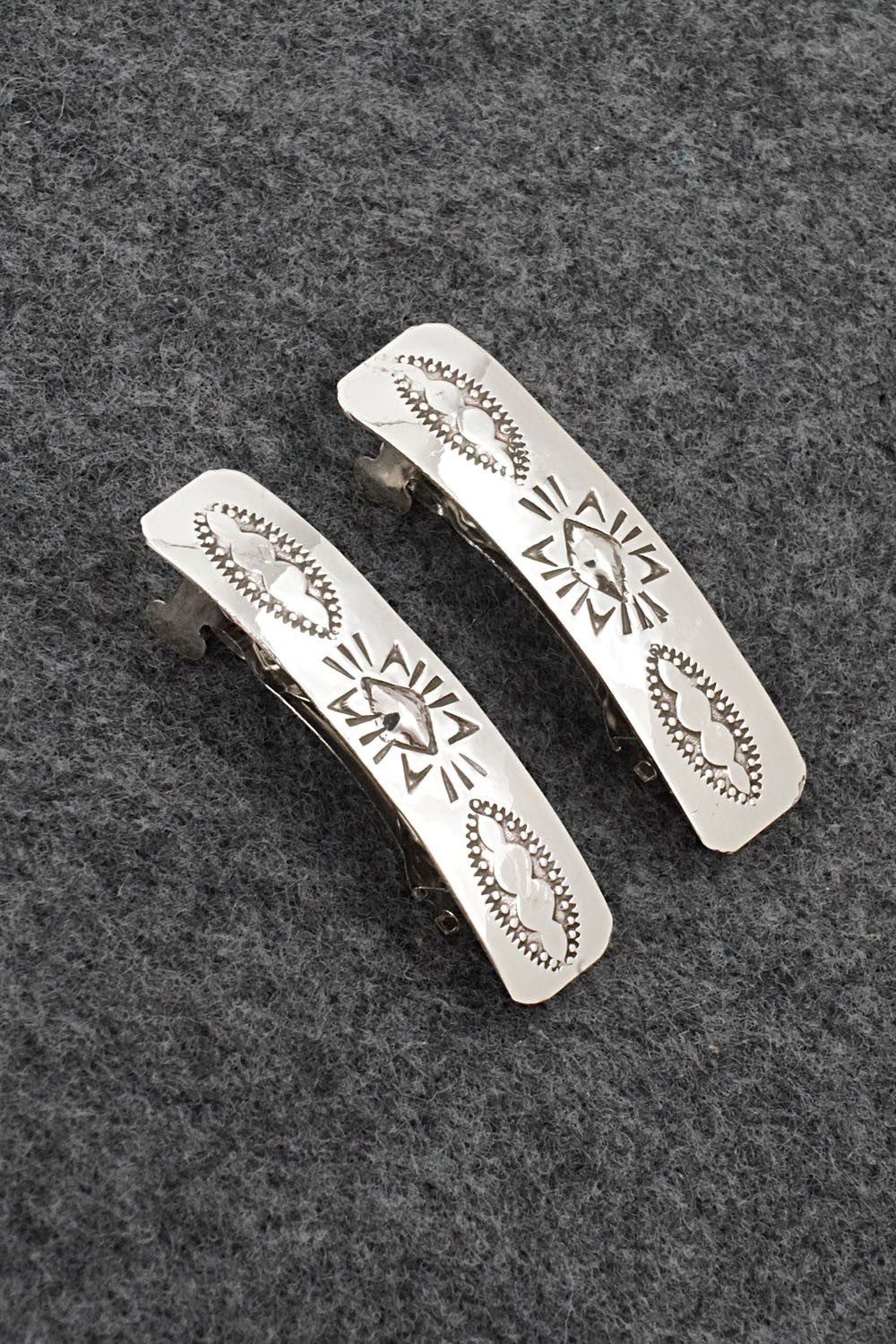 Sterling Silver Hair Barrettes - Bertha Begay
