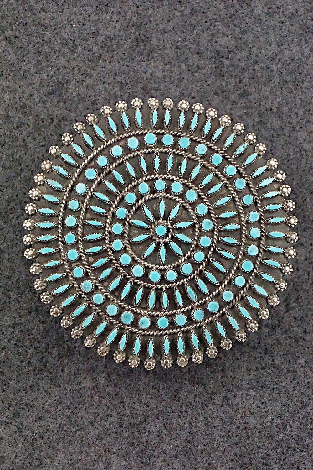 Turquoise & Sterling Silver Squash Blossom Set - Merlinda Chavez