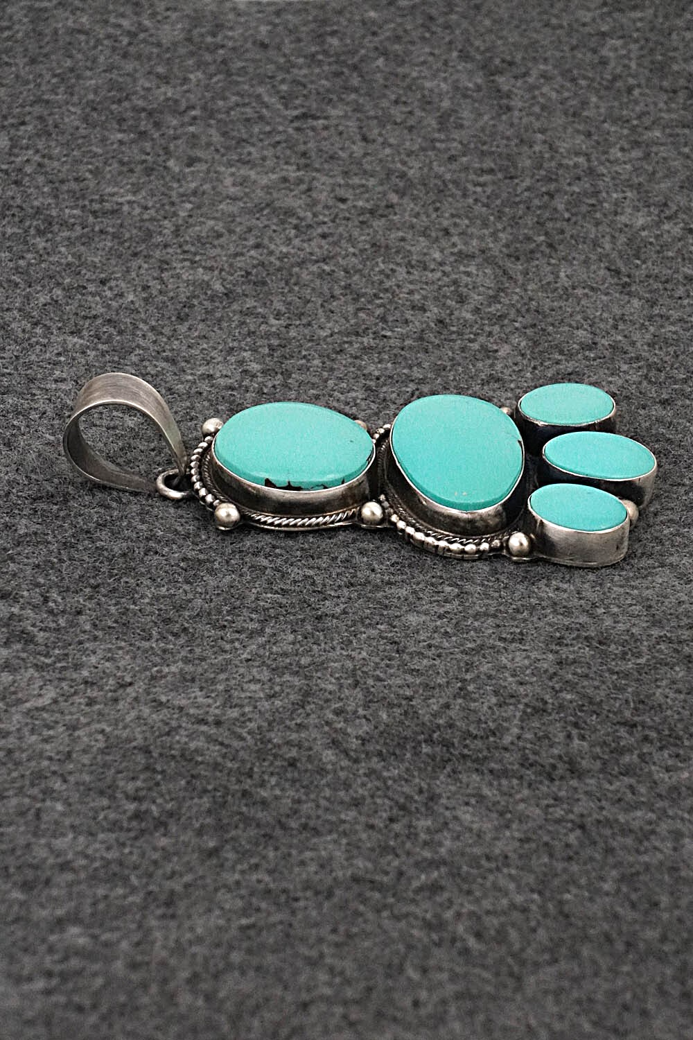 Turquoise & Sterling Silver Pendant - Kathleen Chavez