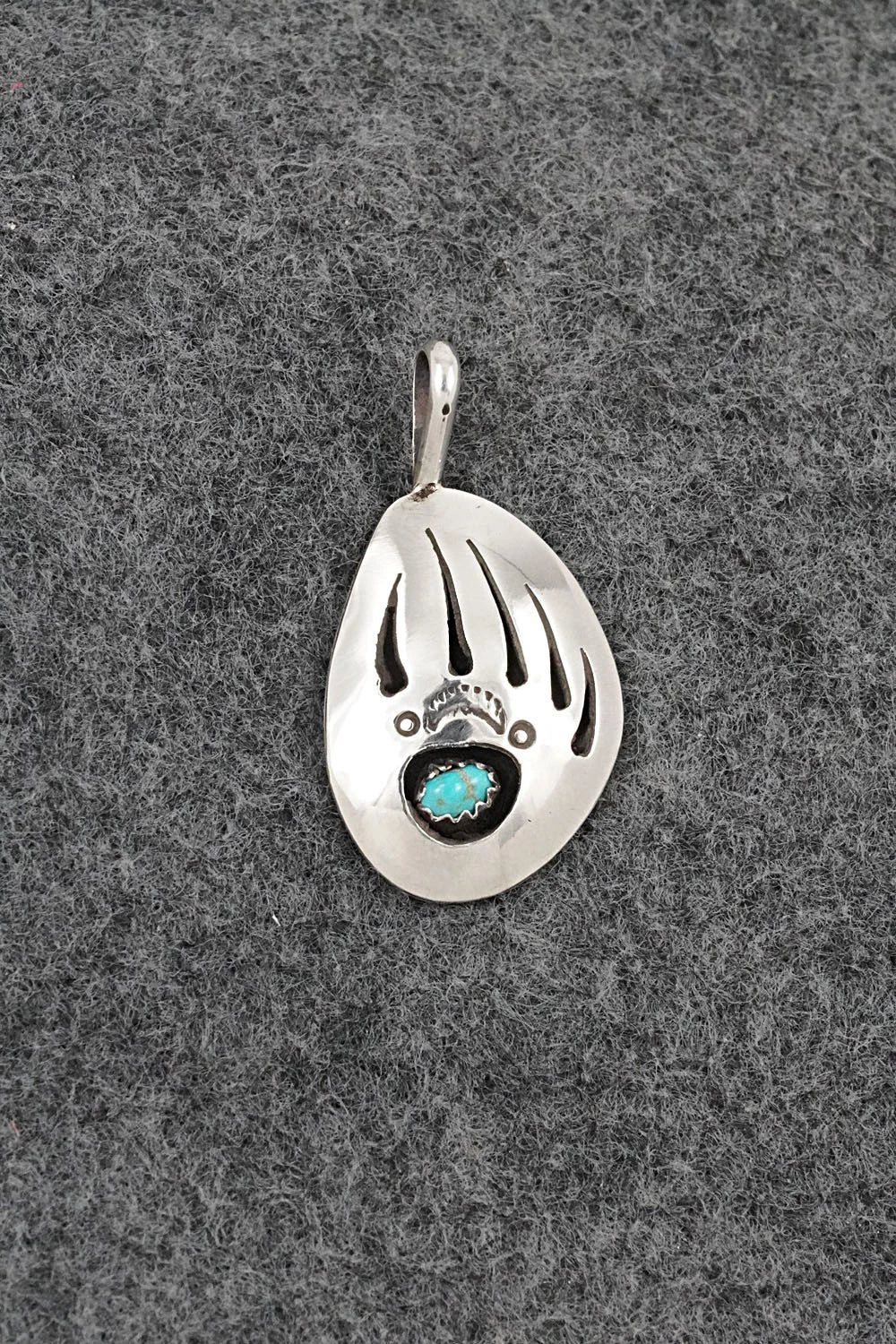 Turquoise & Sterling Silver Pendant - Ervin Begay