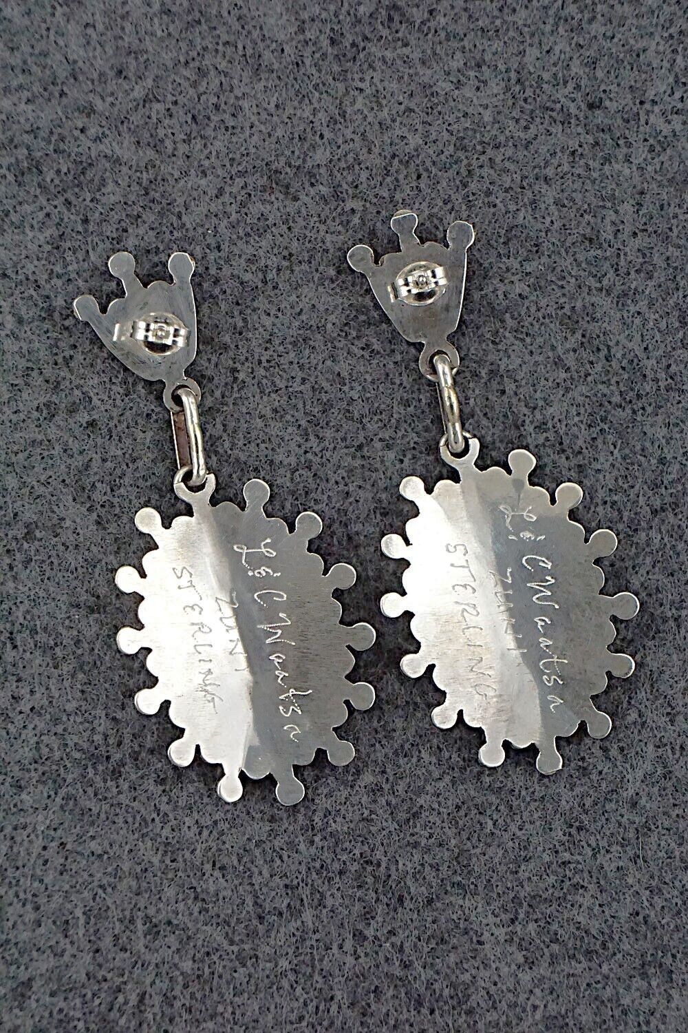 Turquoise & Sterling Silver Earrings - Lance & Cordelia Waatsa