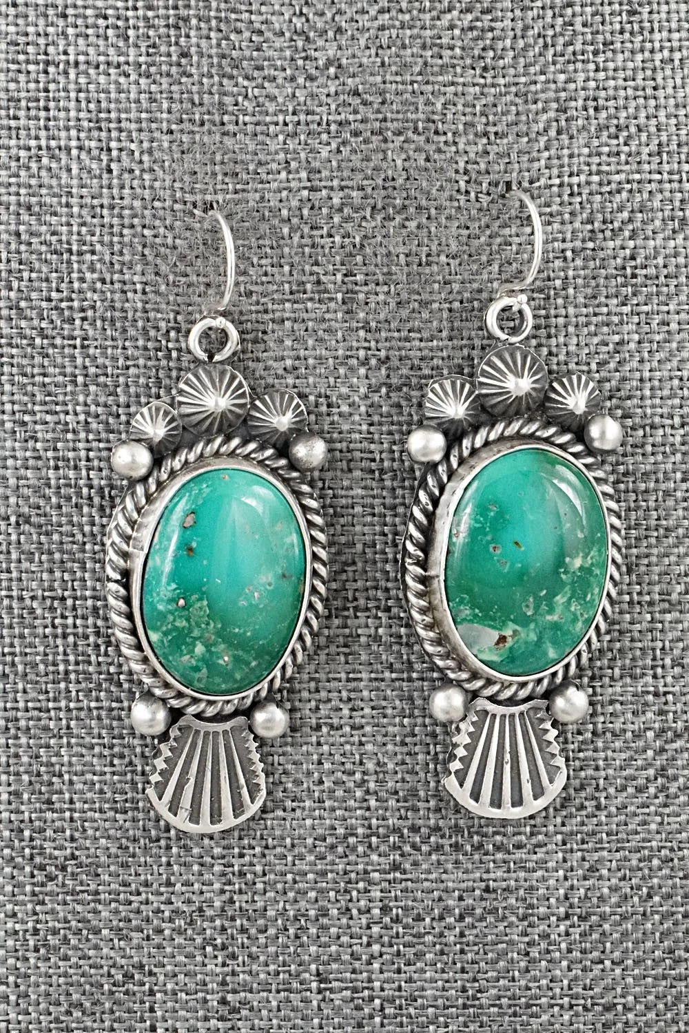 Turquoise & Sterling Silver Earrings - Michael Calladitto