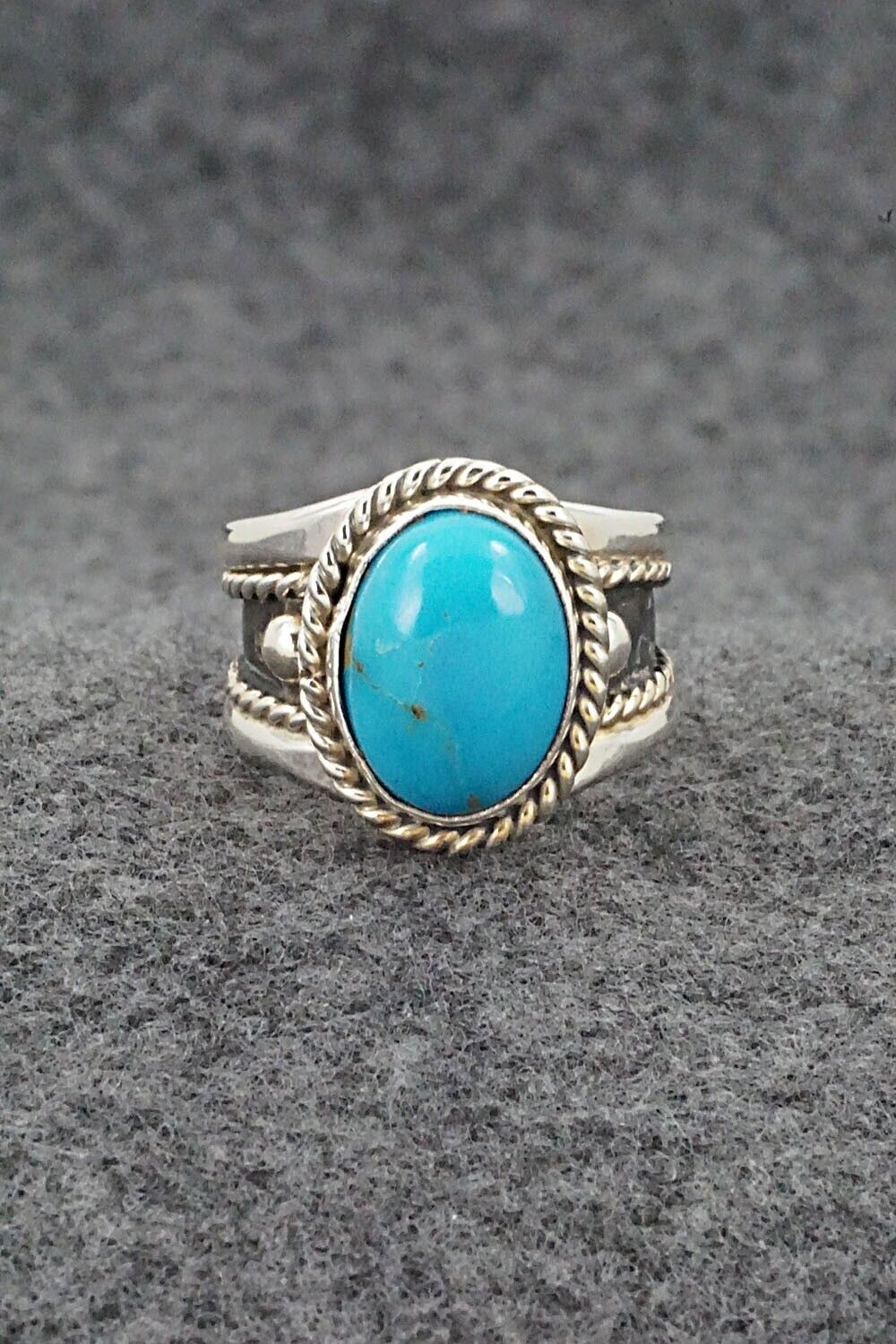 Turquoise & Sterling Silver Ring - Thomas Yazzie - Size 6.5