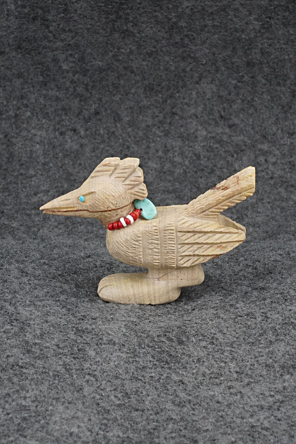 Roadrunner Zuni Fetish Carving - Douglas Martza