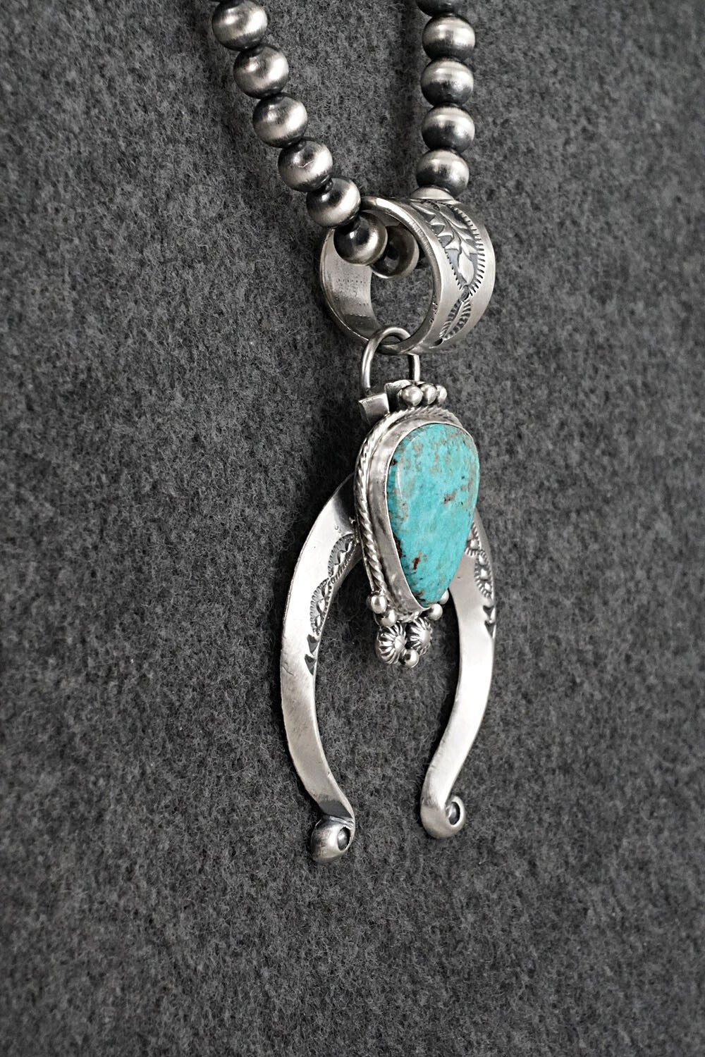 Turquoise & Sterling Silver Necklace - Samuel Yellowhair