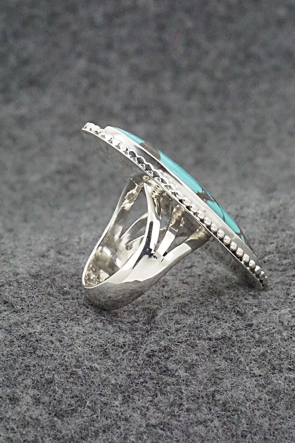 Turquoise & Sterling Silver Ring - Andrew Vandever - Size 7.5