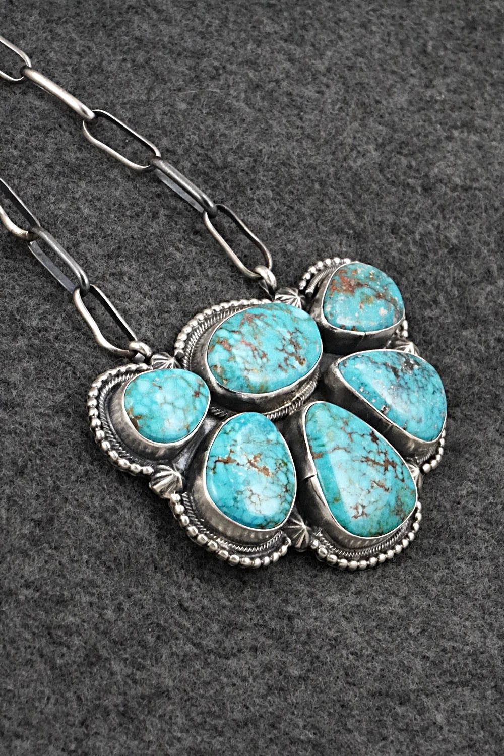 Turquoise & Sterling Silver Necklace - Darrin Livingston
