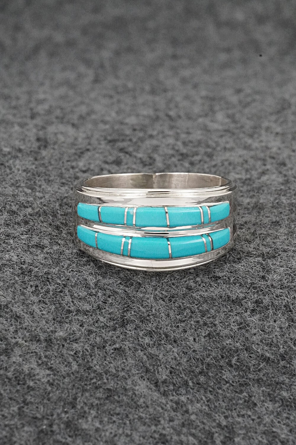 Turquoise & Sterling Silver Ring - Wilbert Muskett Jr. - Size 9.5