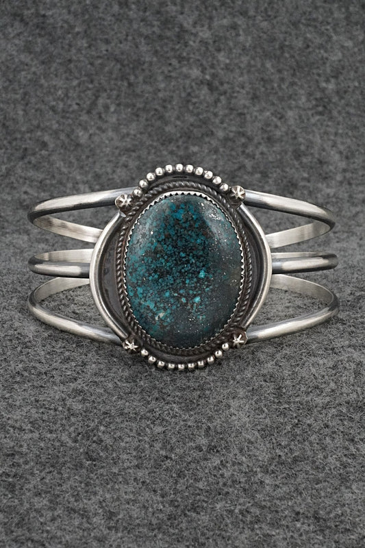 Turquoise & Sterling Silver Bracelet - Leslie Nez