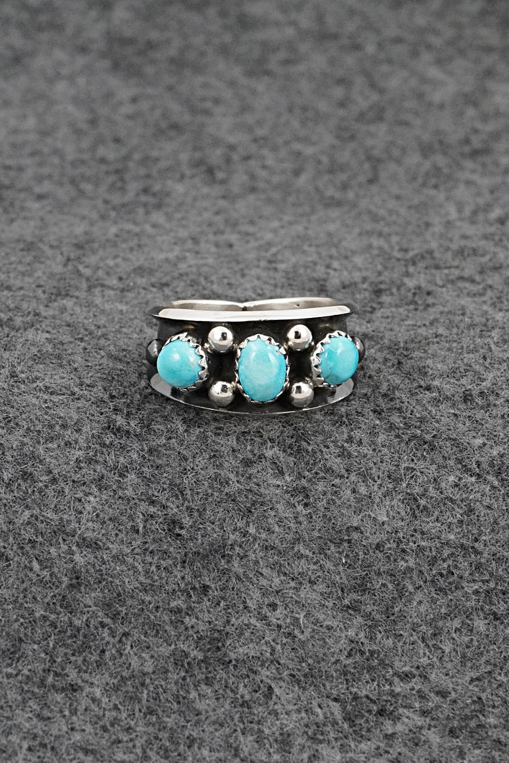 Turquoise & Sterling Silver Ring - Paul Largo - Size 8.5