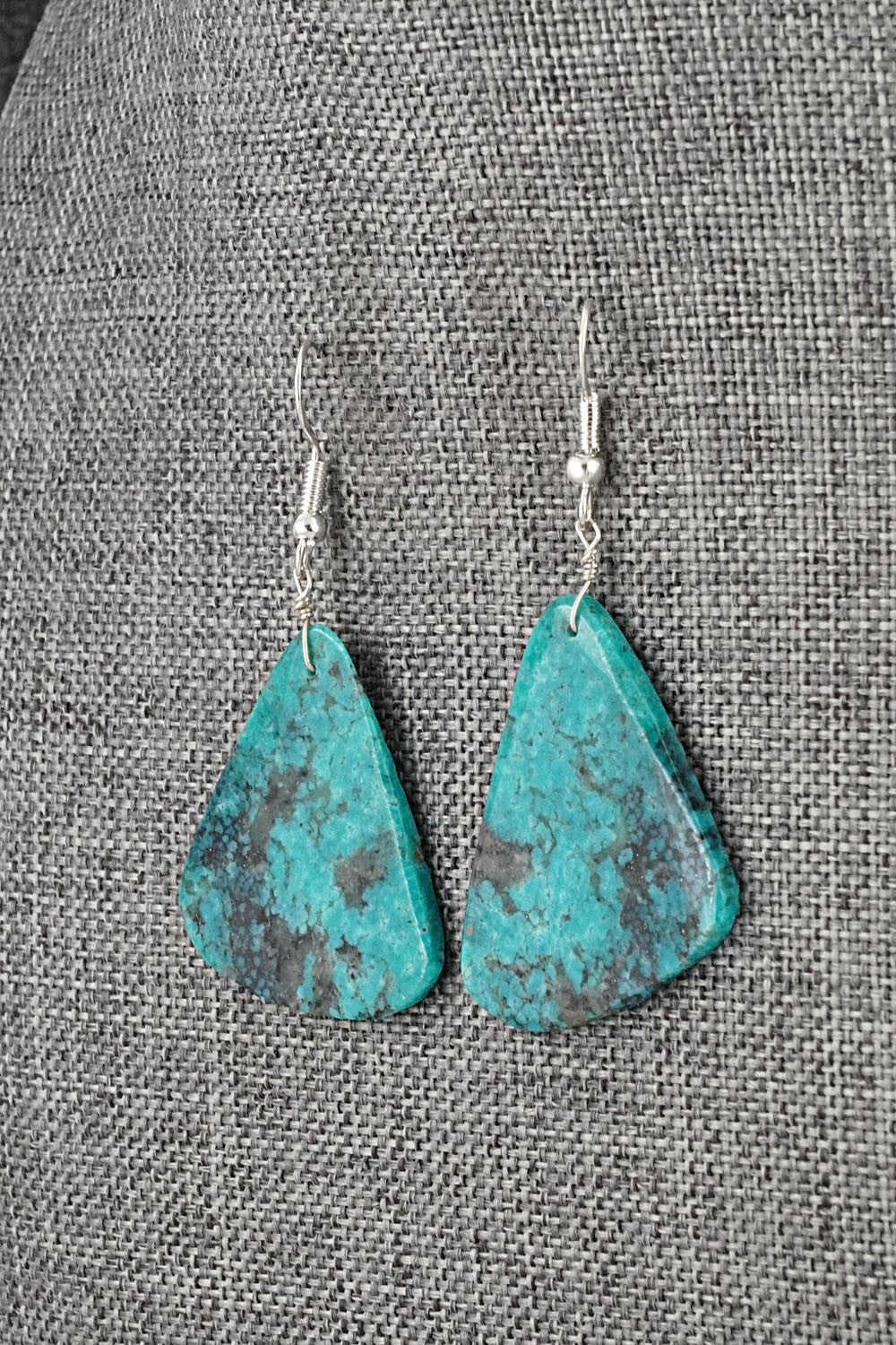 Turquoise & Sterling Silver Earrings - Louise Pete