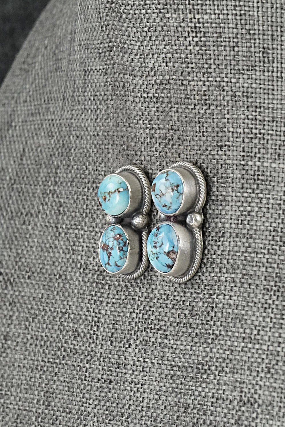 Turquoise & Sterling Silver Squash Blossom Set - Darrin Livingston