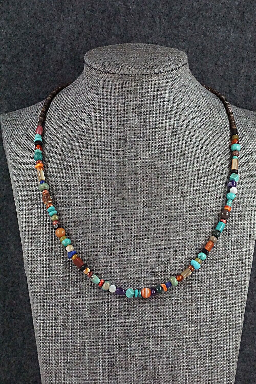 Multi-Stone and Sterling Silver Necklace - Helen Tsosie