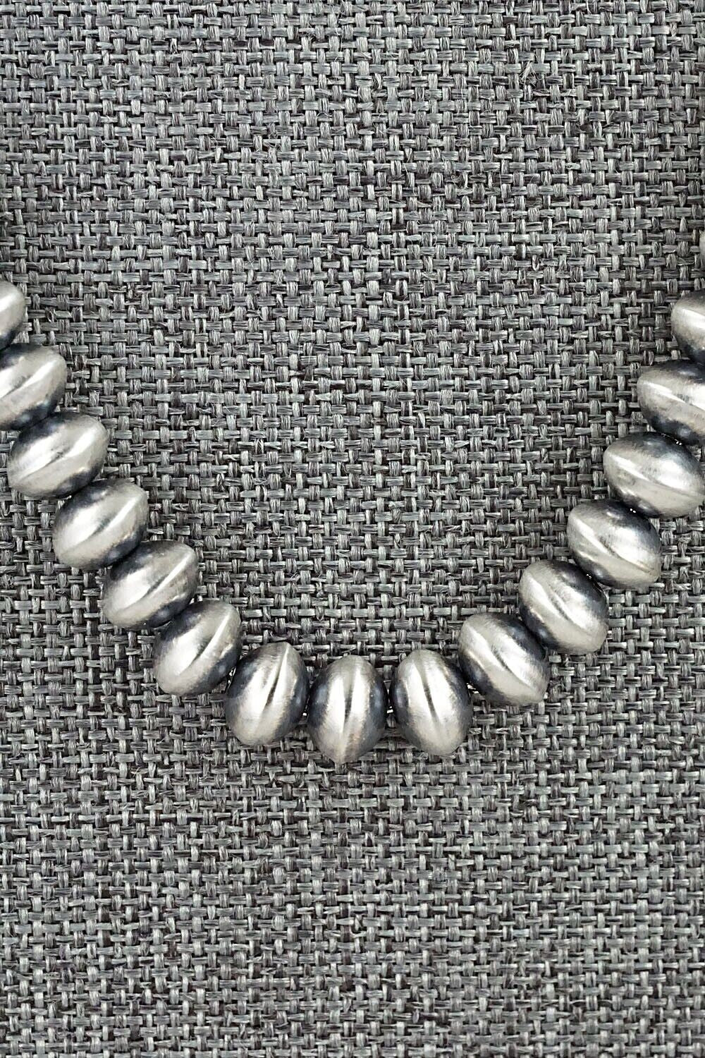 Sterling Silver Navajo Pearl Necklace 30" - Dorinda Mariano