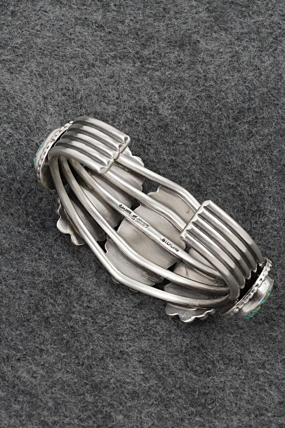 Turquoise and Sterling Silver Bracelet - Tom Lewis