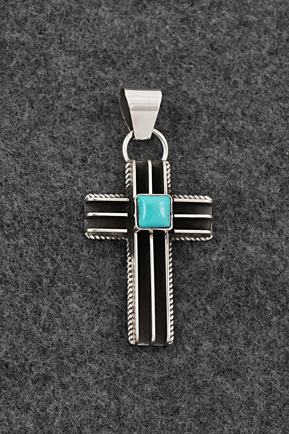 Turquoise & Sterling Silver Pendant - Darrell Yazzie