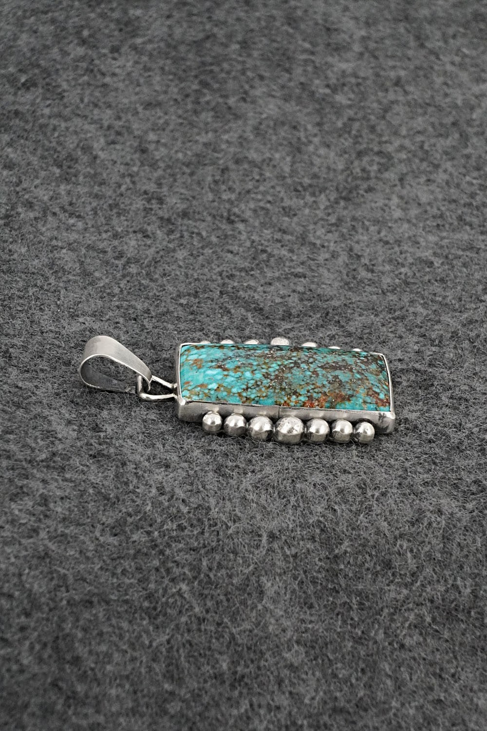 Turquoise & Sterling Silver Pendant - Eugene Gruber
