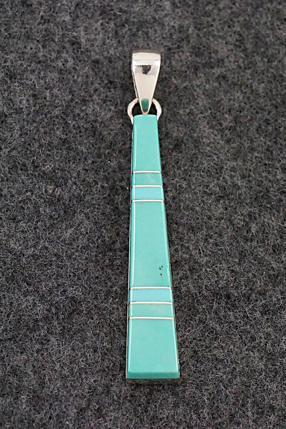 Turquoise & Sterling Silver Pendant - Madarrel Kallestewa