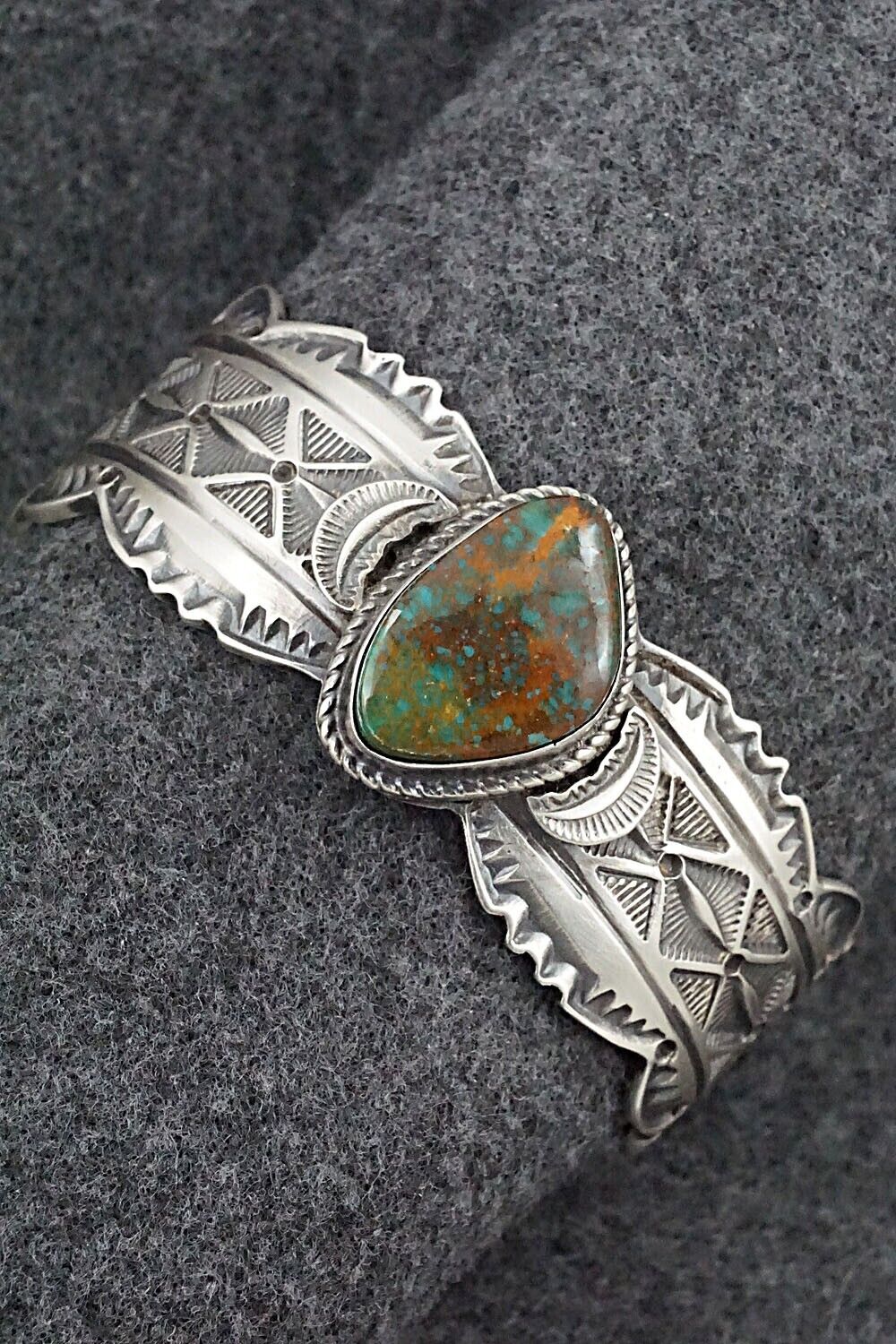 Turquoise & Sterling Silver Bracelet - Leonard Maloney