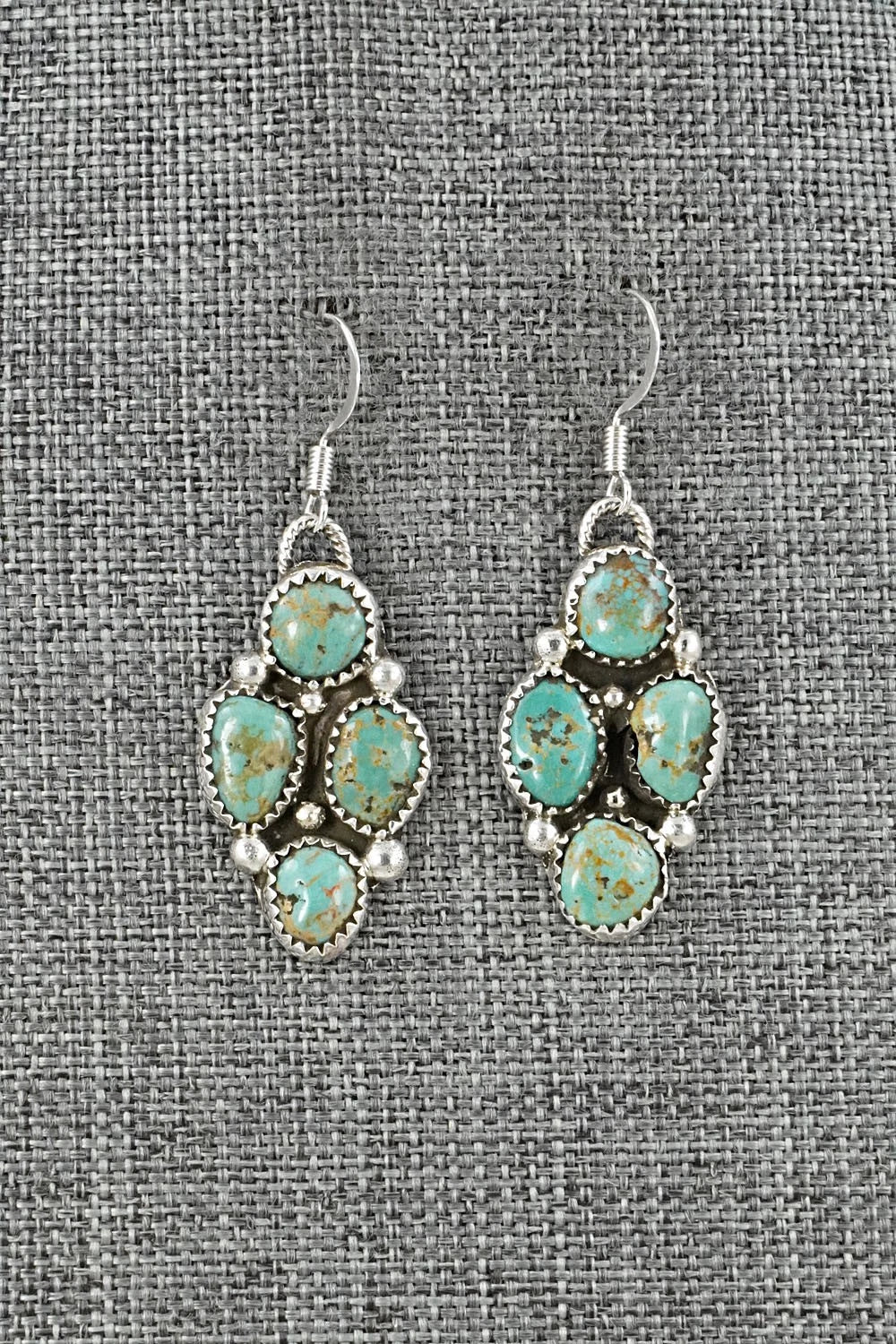 Turquoise & Sterling Silver Earrings - Priscilla Reeder