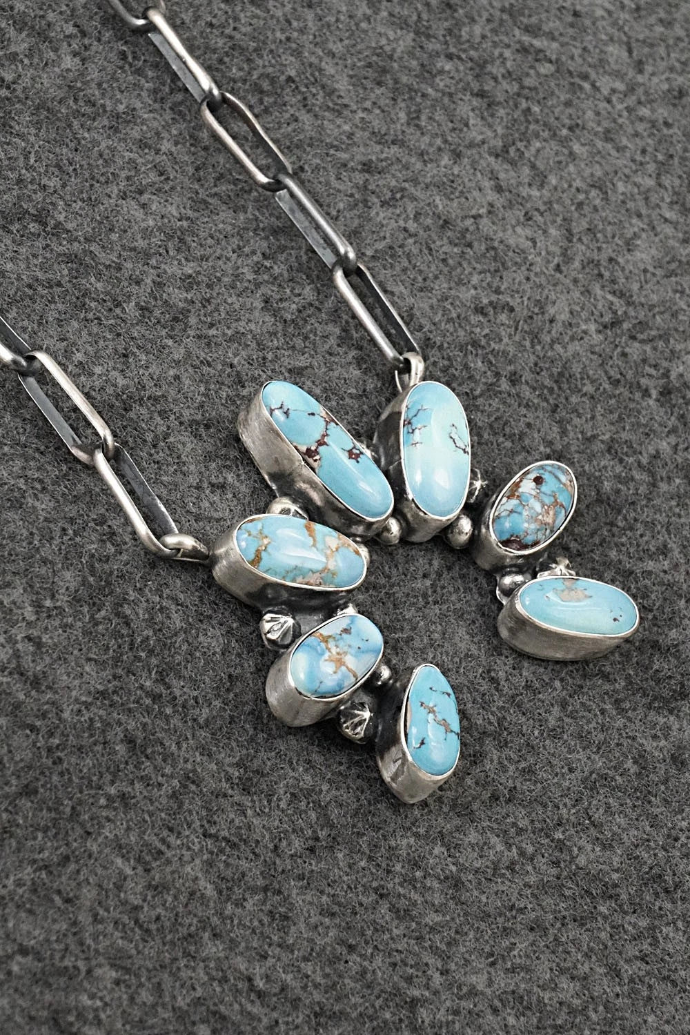 Turquoise & Sterling Silver Necklace - Darrin Livingston