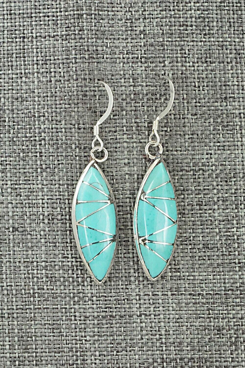 Turquoise & Sterling Silver Earrings - Evelyn Mahkee