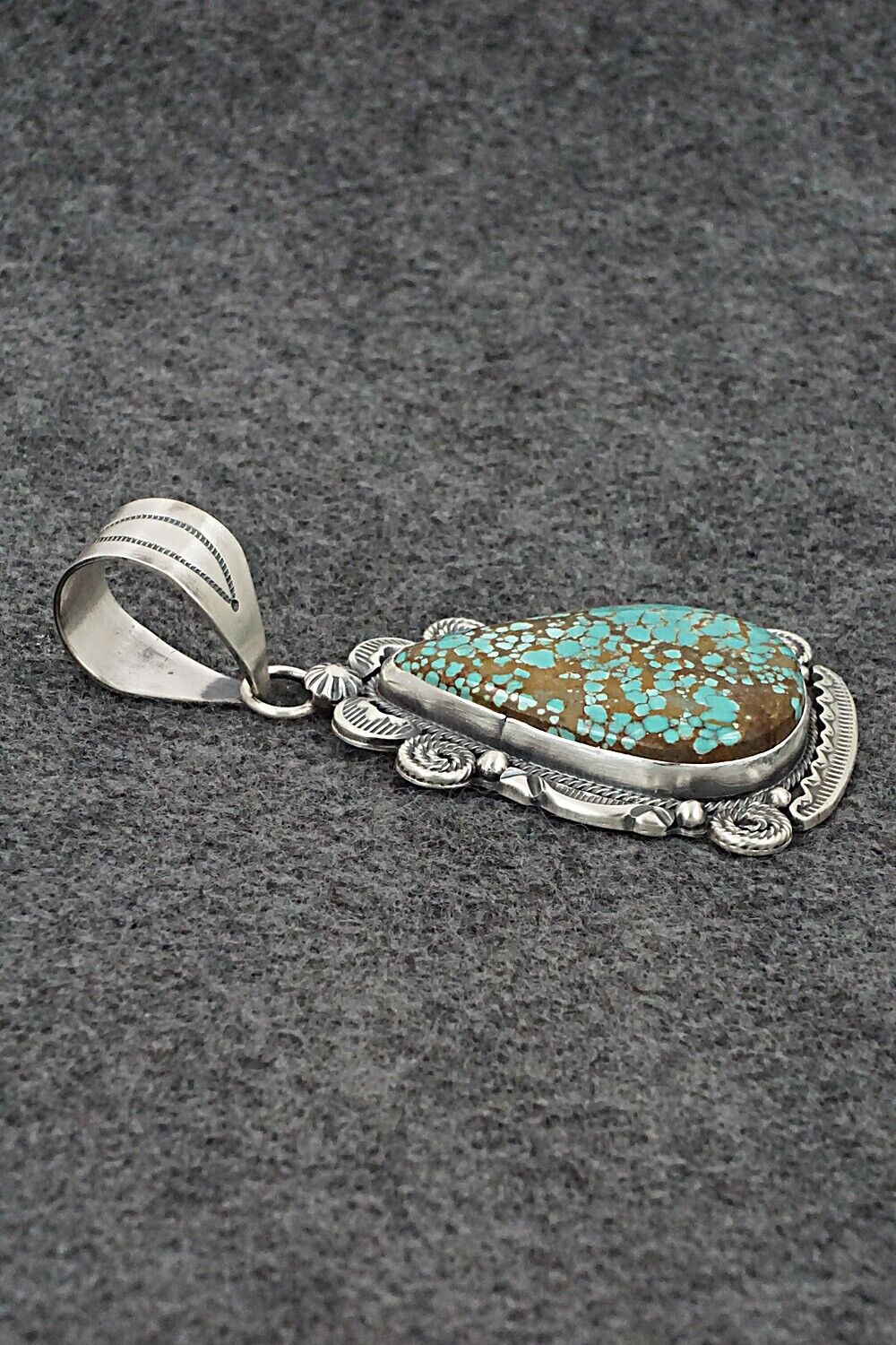Turquoise & Sterling Silver Pendant - Jackson Hoskie