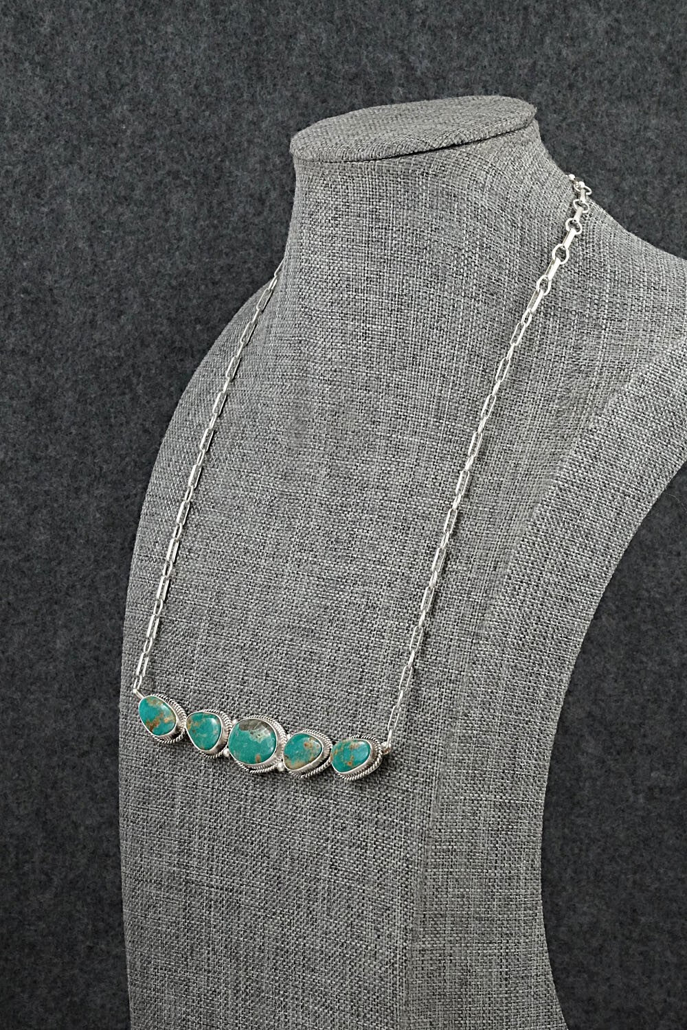 Turquoise & Sterling Silver Necklace - Rena Begay