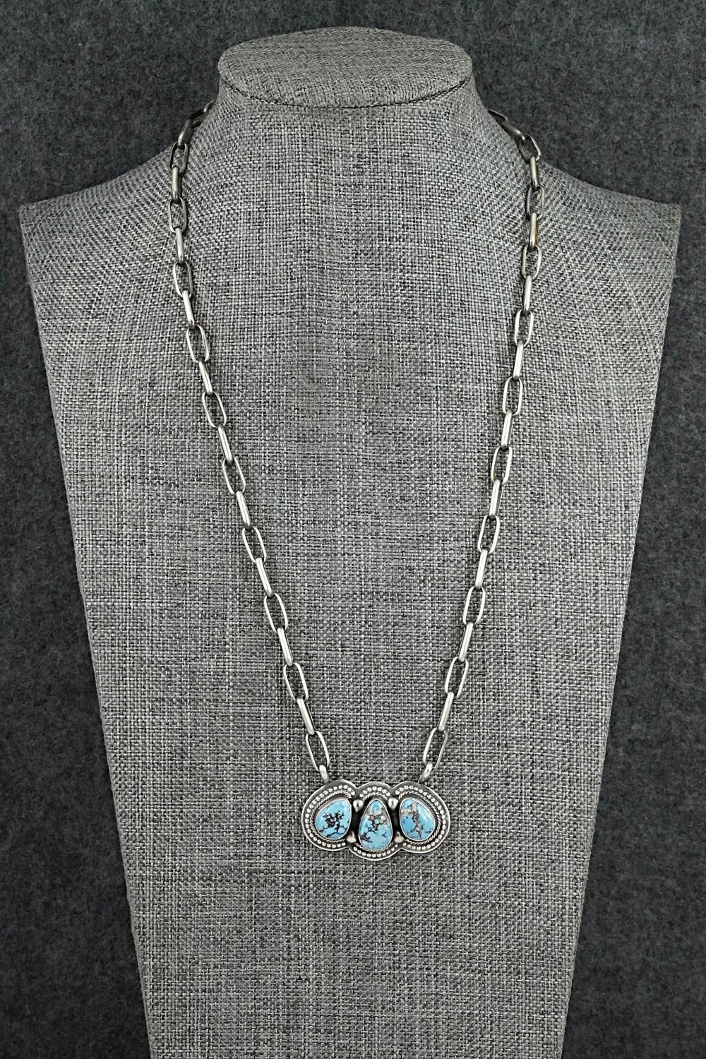 Turquoise & Sterling Silver Necklace - Kathleen Livingston