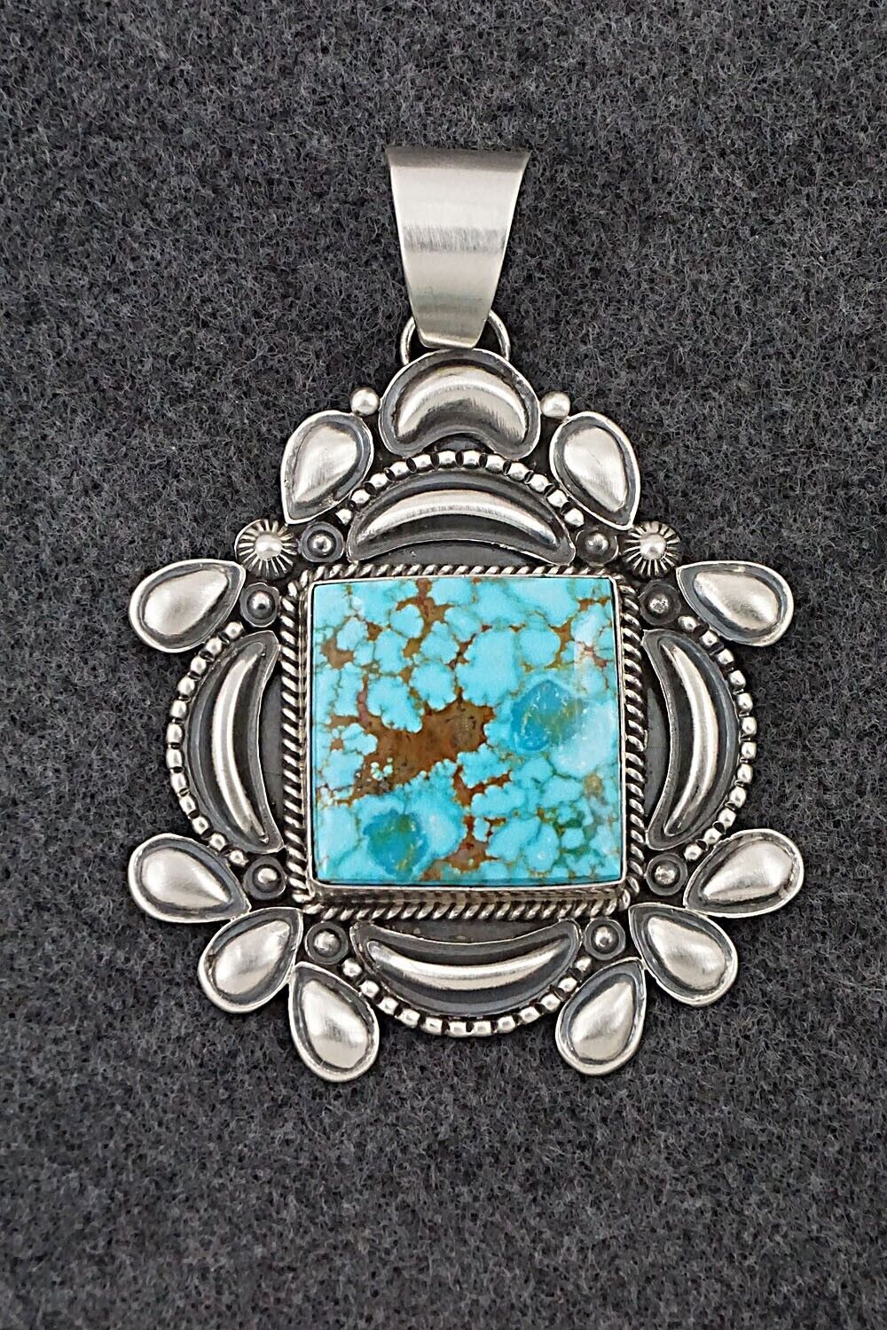 Turquoise and Sterling Silver Pendant - Derrick Gordon