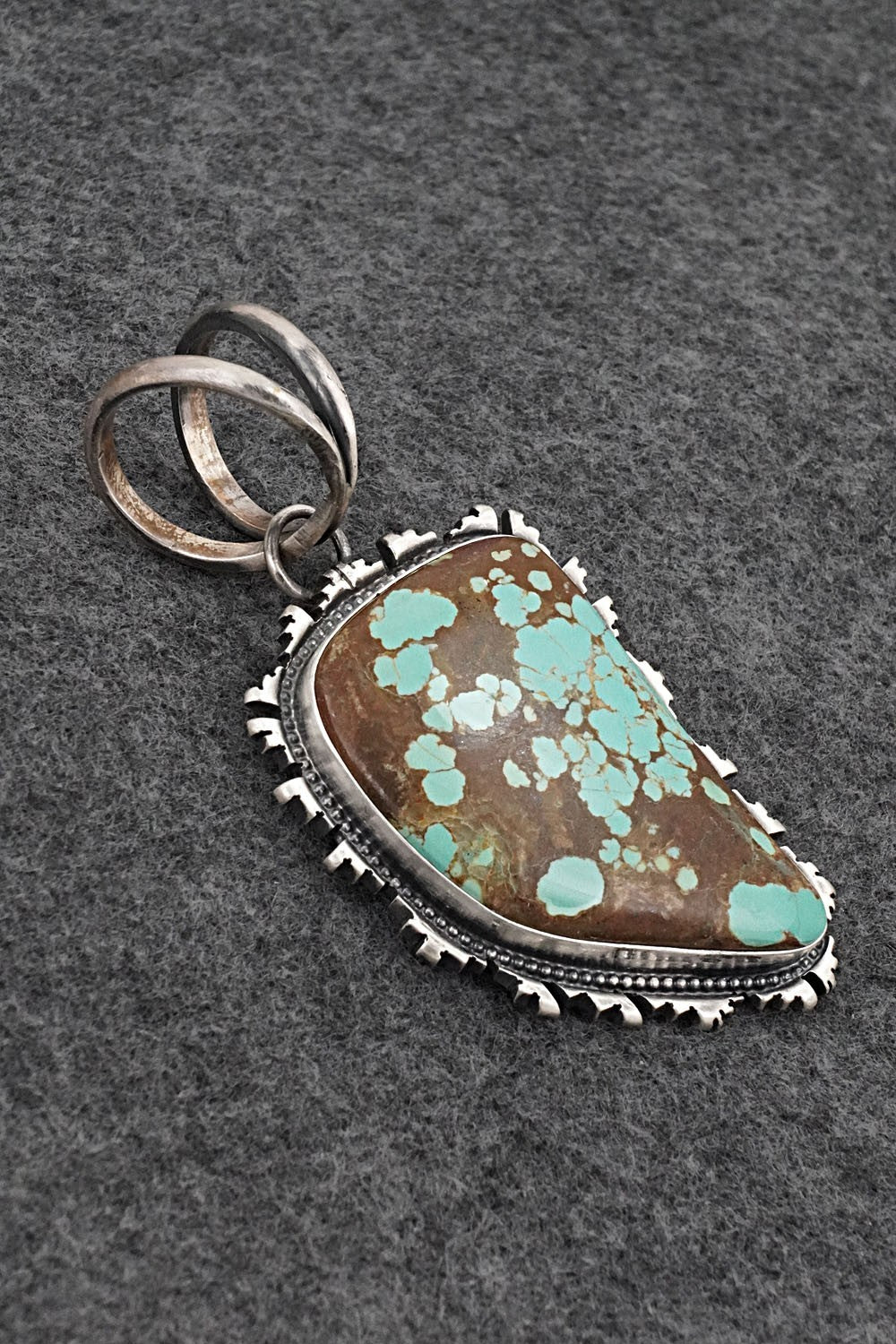 Turquoise & Sterling Silver Pendant - Randy Billy