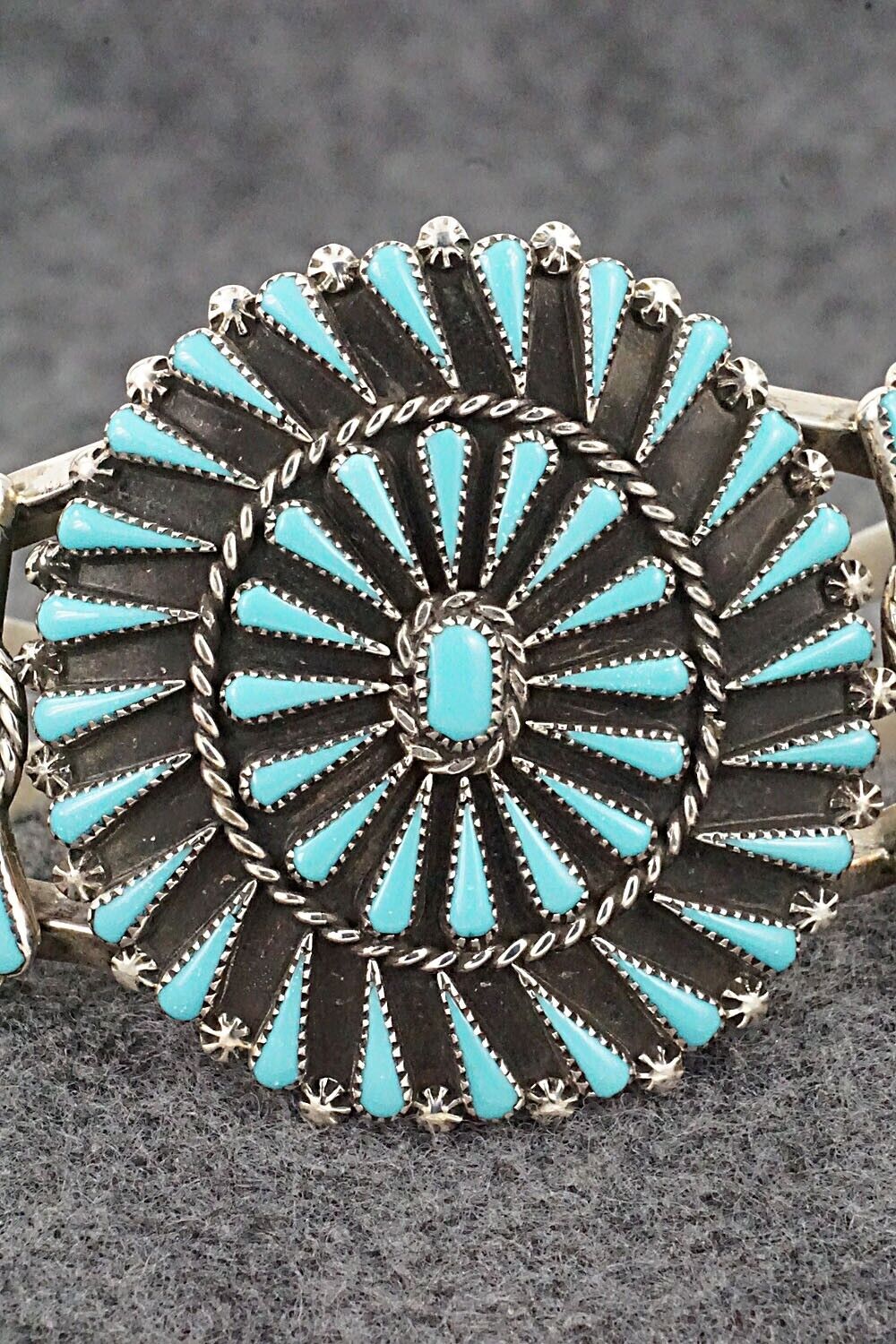 Turquoise & Sterling Silver Bracelet - Carlos Tsipa