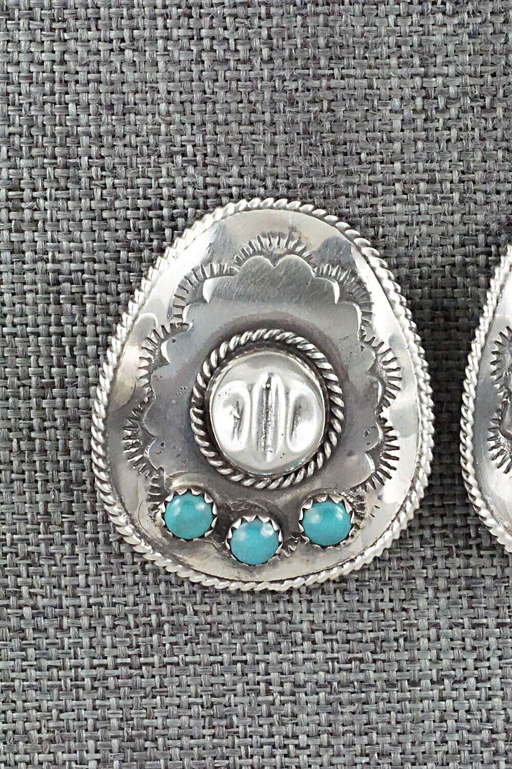 Turquoise & Sterling Silver Earrings - Bobby Platero