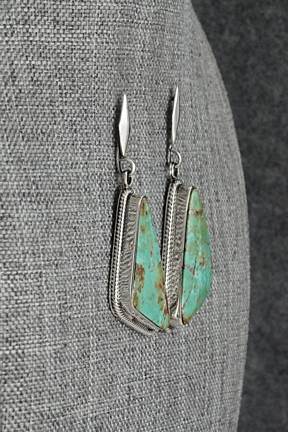 Turquoise & Sterling Silver Earrings - Mike Smith