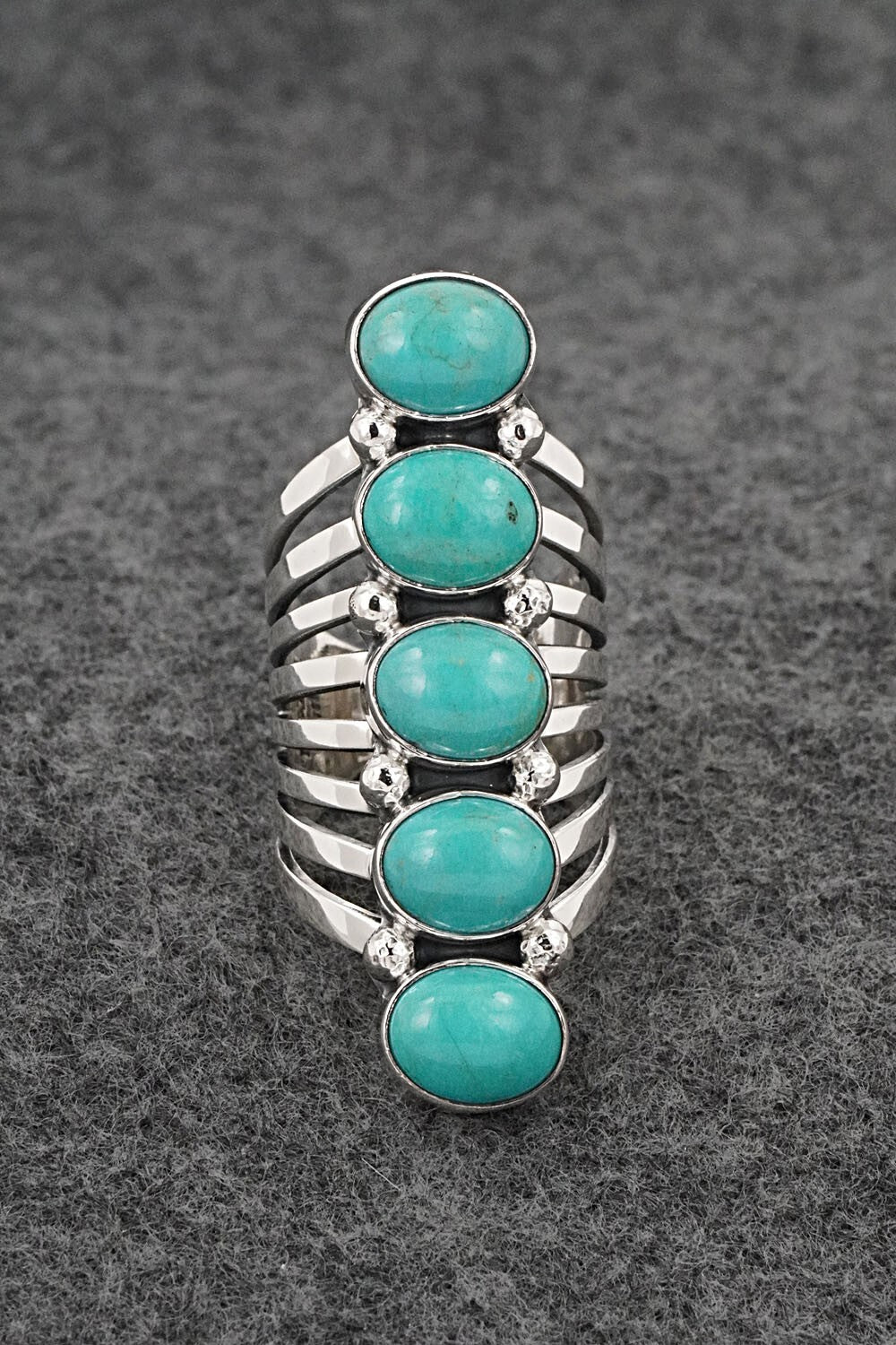 Turquoise & Sterling Silver Ring - Thomas Yazzie - Size 7
