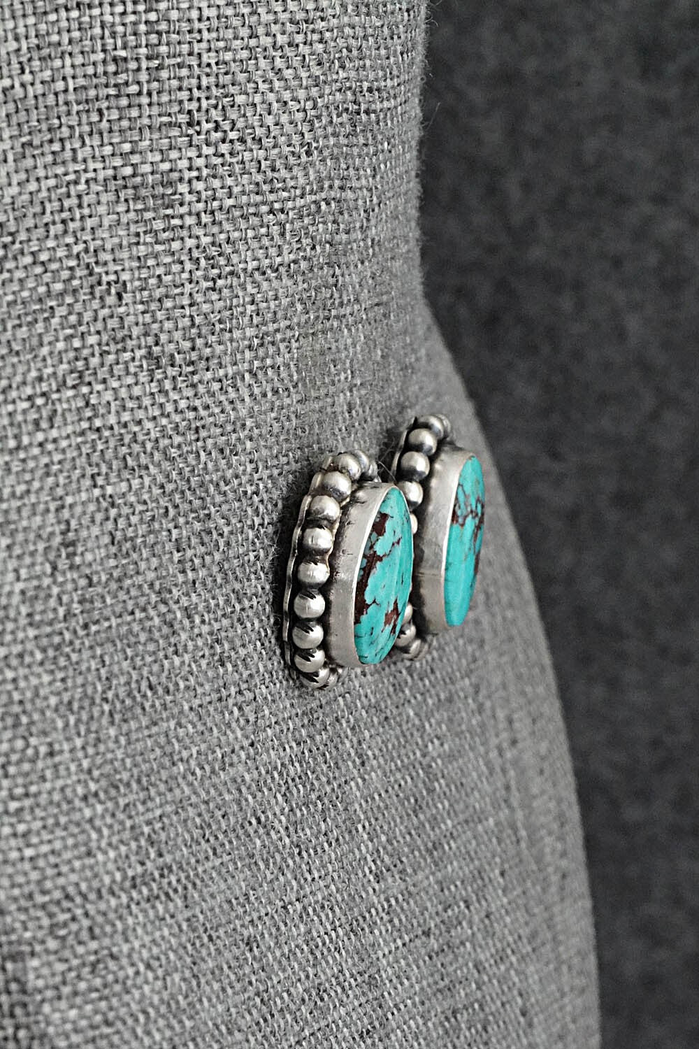 Turquoise & Sterling Silver Pendant and Earrings Set - Paul Livingston