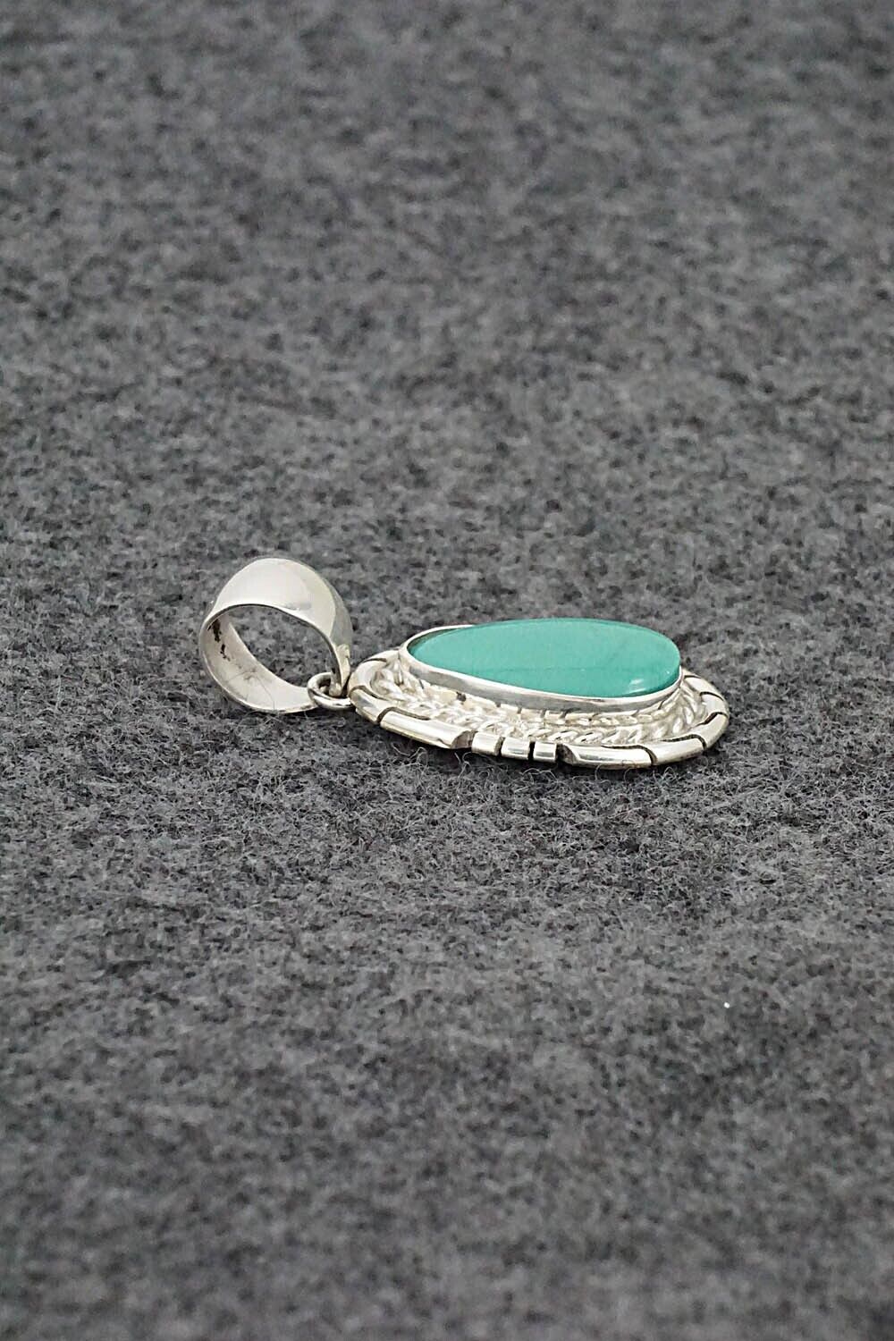 Turquoise & Sterling Silver Pendant - Johnny Frank