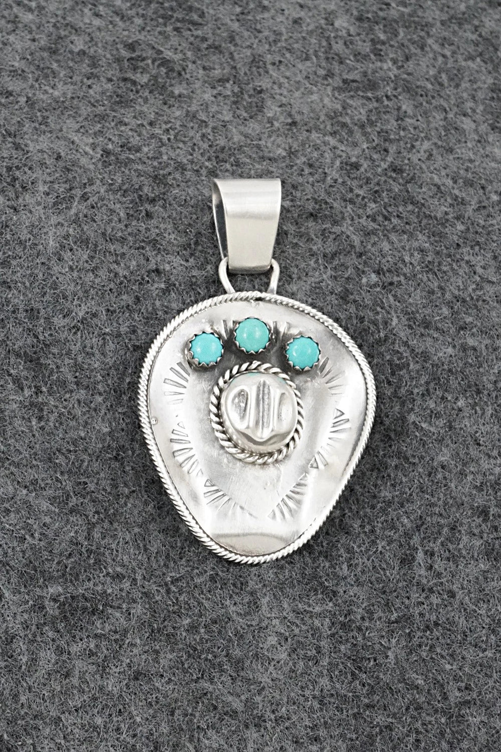 Turquoise & Sterling Silver Pendant - Davey Morgan