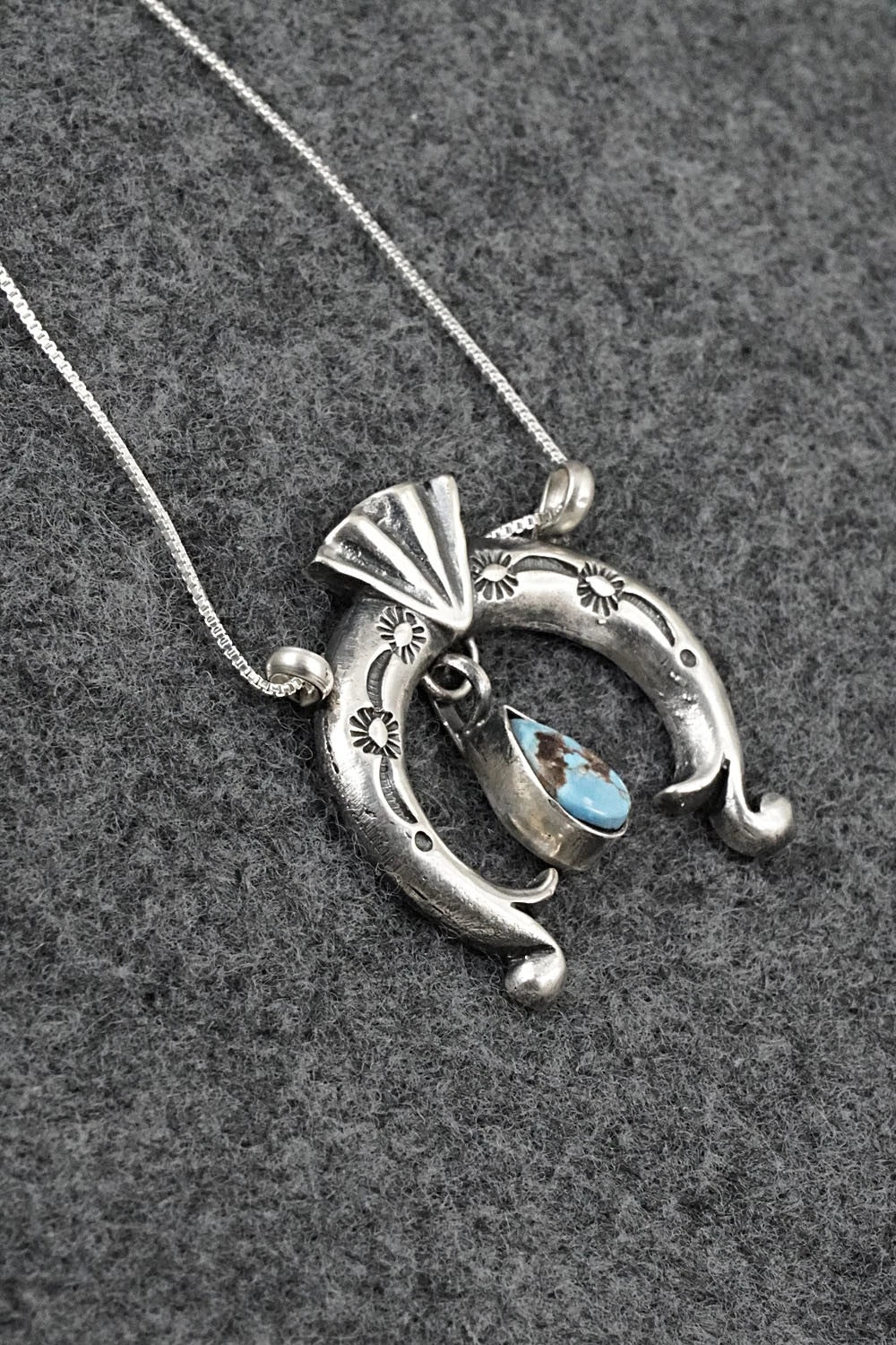 Turquoise & Sterling Silver Necklace - Gary Shorty