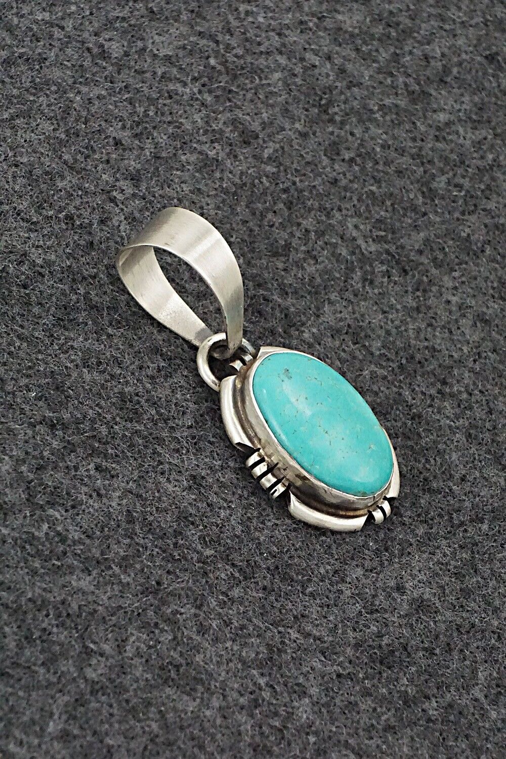 Turquoise & Sterling Silver Pendant - Randy Billy
