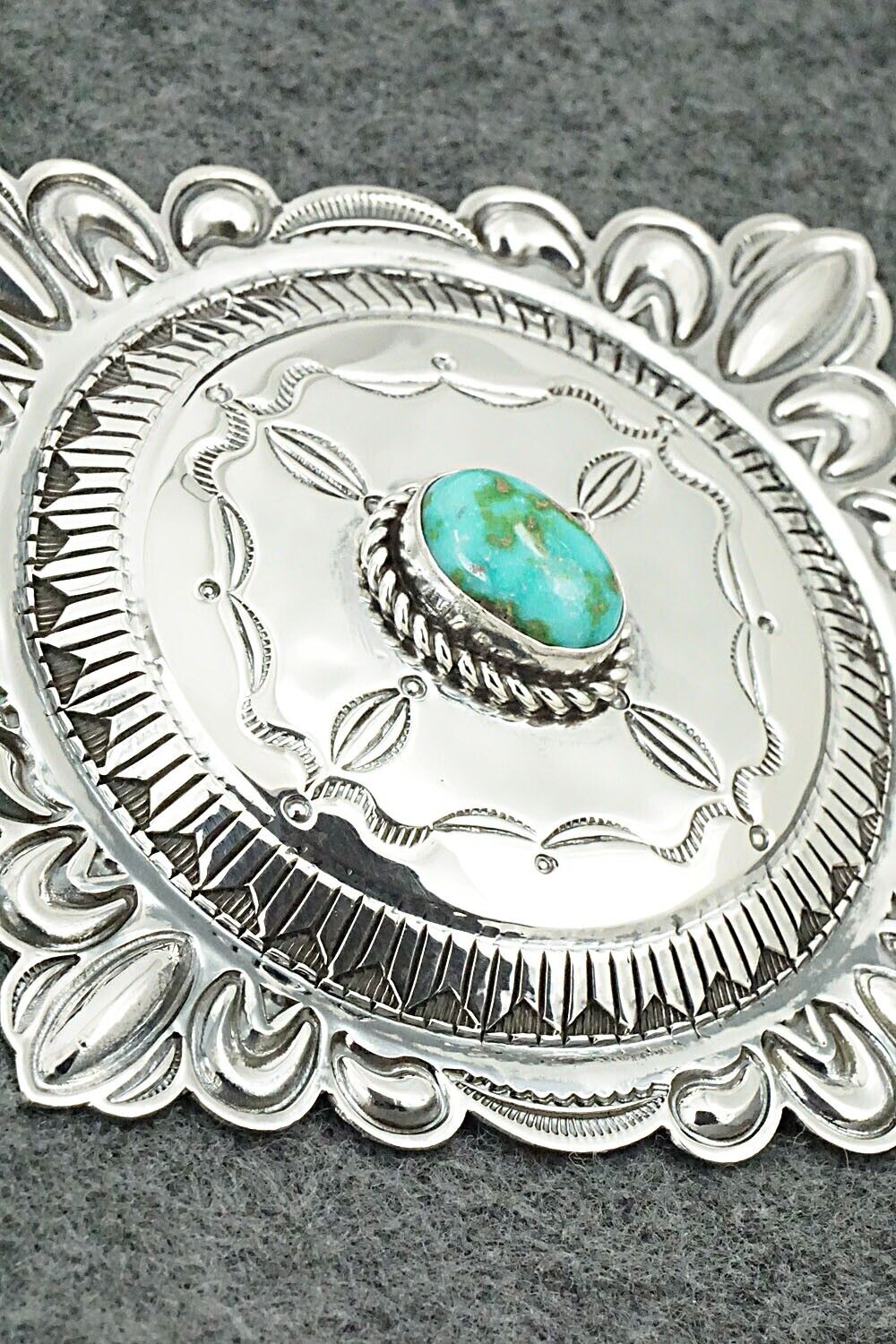 Turquoise & Sterling Silver Pendant - Roland Dixon