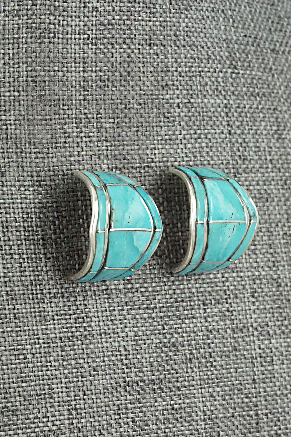 Turquoise & Sterling Silver Earrings - Andrew Enrico