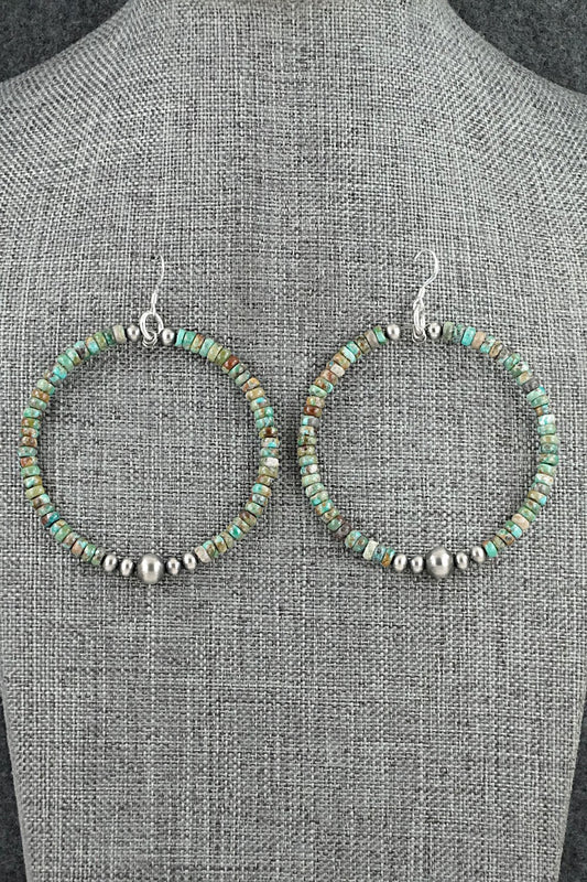 Turquoise & Sterling Silver Earrings - Doreen Jake