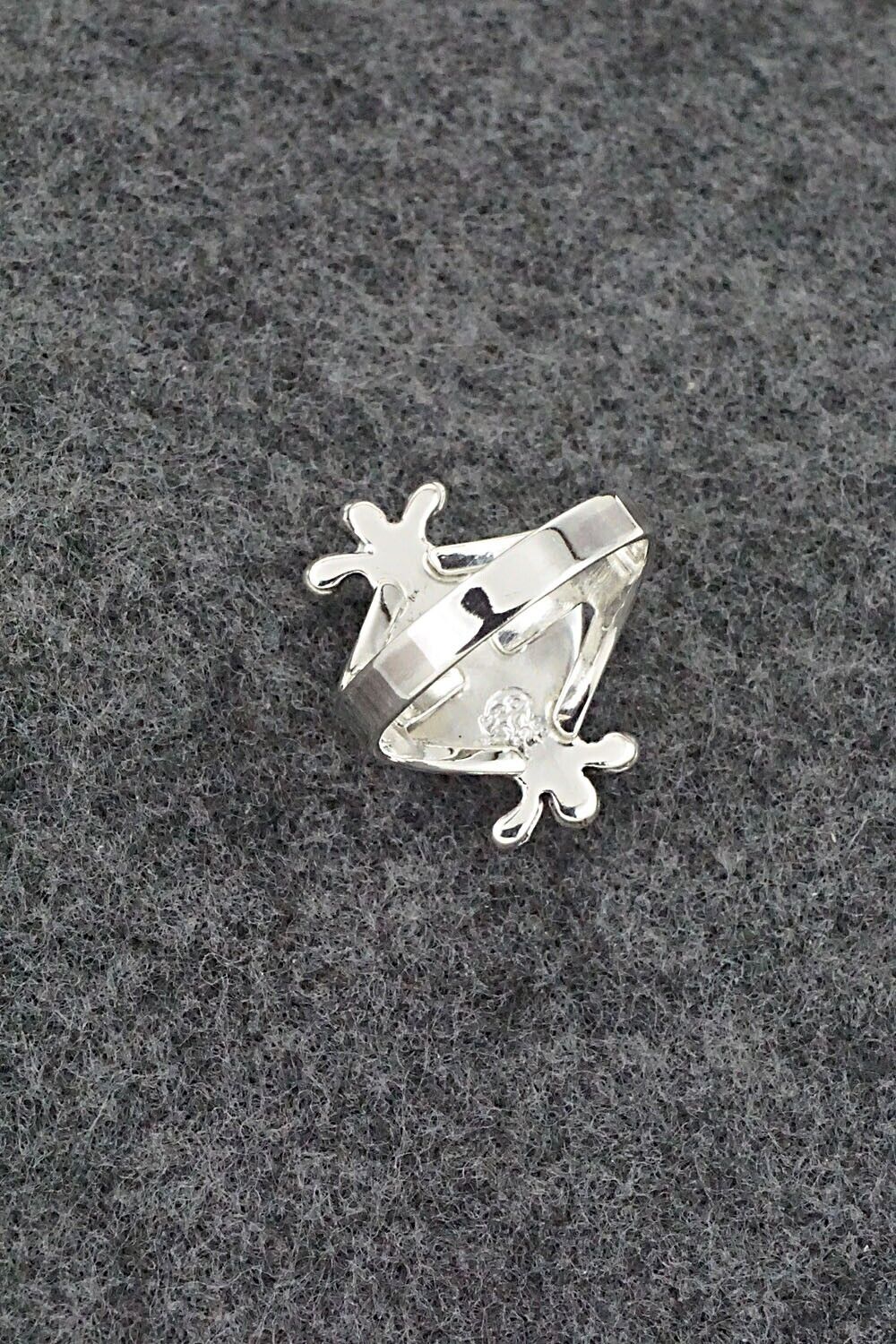 Turquoise & Sterling Silver Inlay Ring - James Manygoats - Size 7